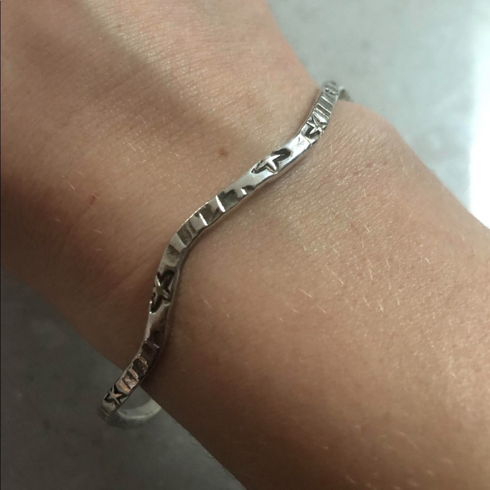 Stamped .925 Sterling silver star bracelet